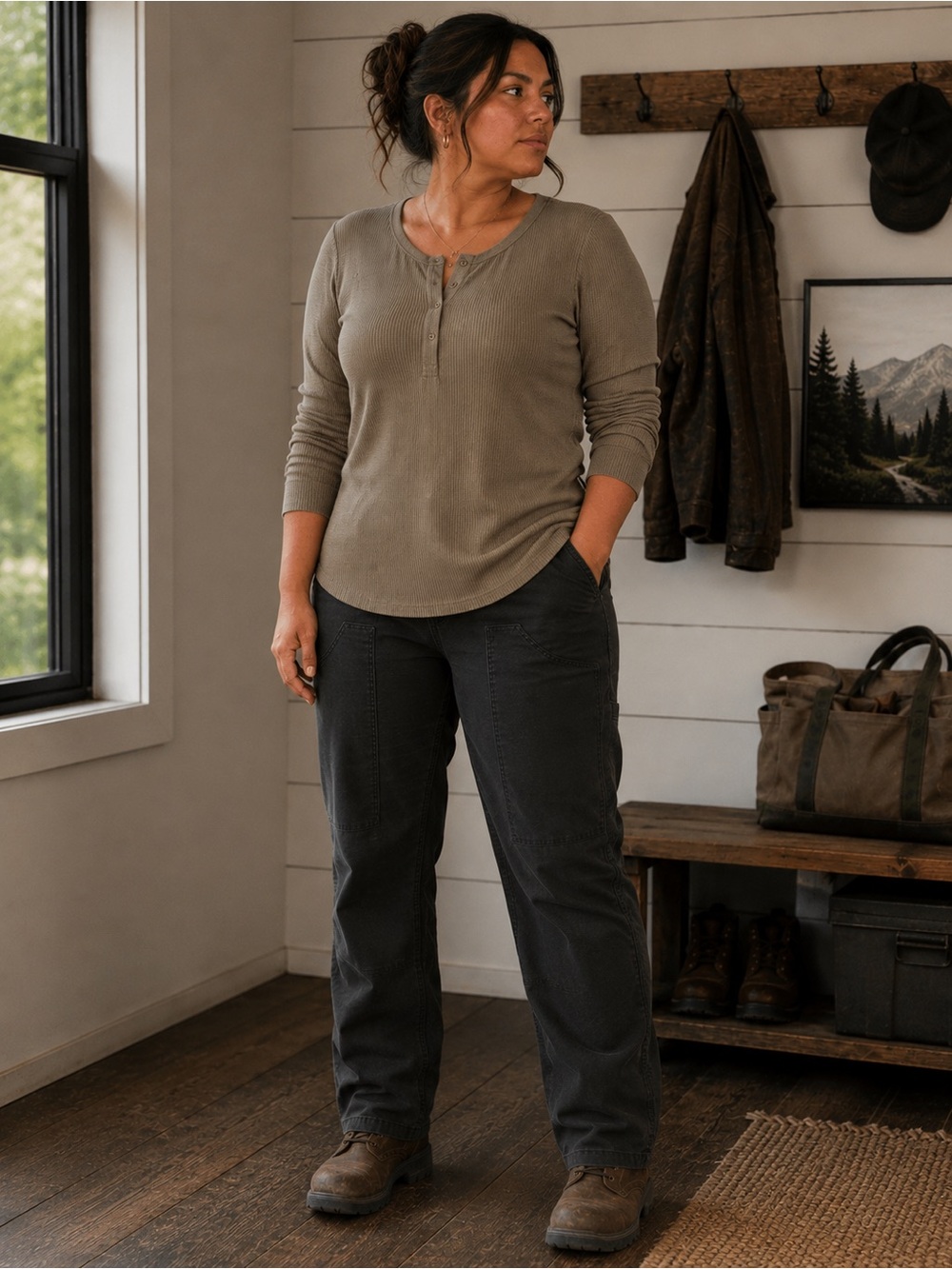 Dickies Women's Relaxed Straight Stretch Double-Front Carpenter Pant